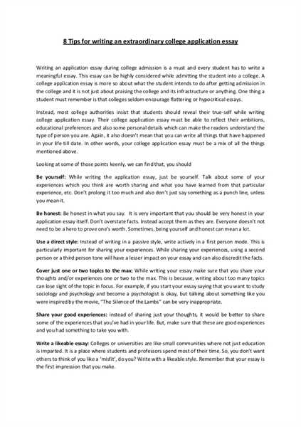 Best college admission essay how to start