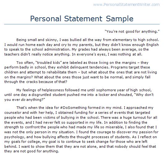 8 Tips on how to write a personal statement for college in | Examples